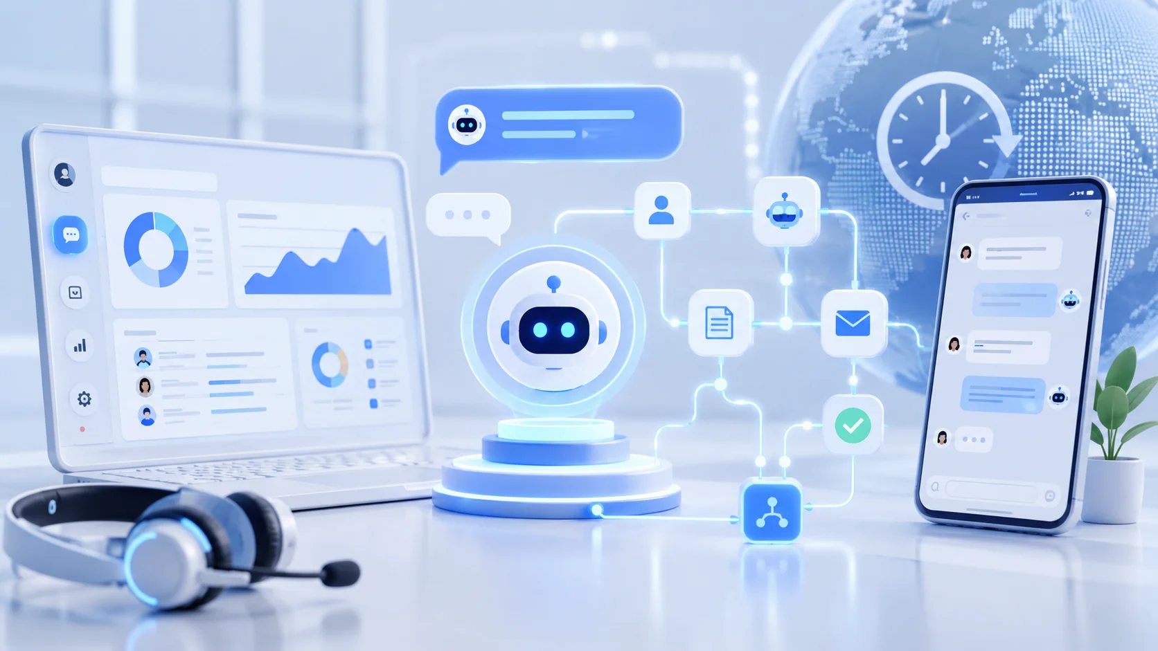 AI & Automation — Chatbot, workflow tự động hóa, chăm sóc khách hàng không cần nhân sự 24/7