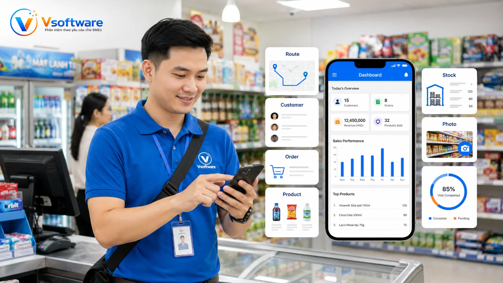 App bán hàng cho nhân viên thị trường