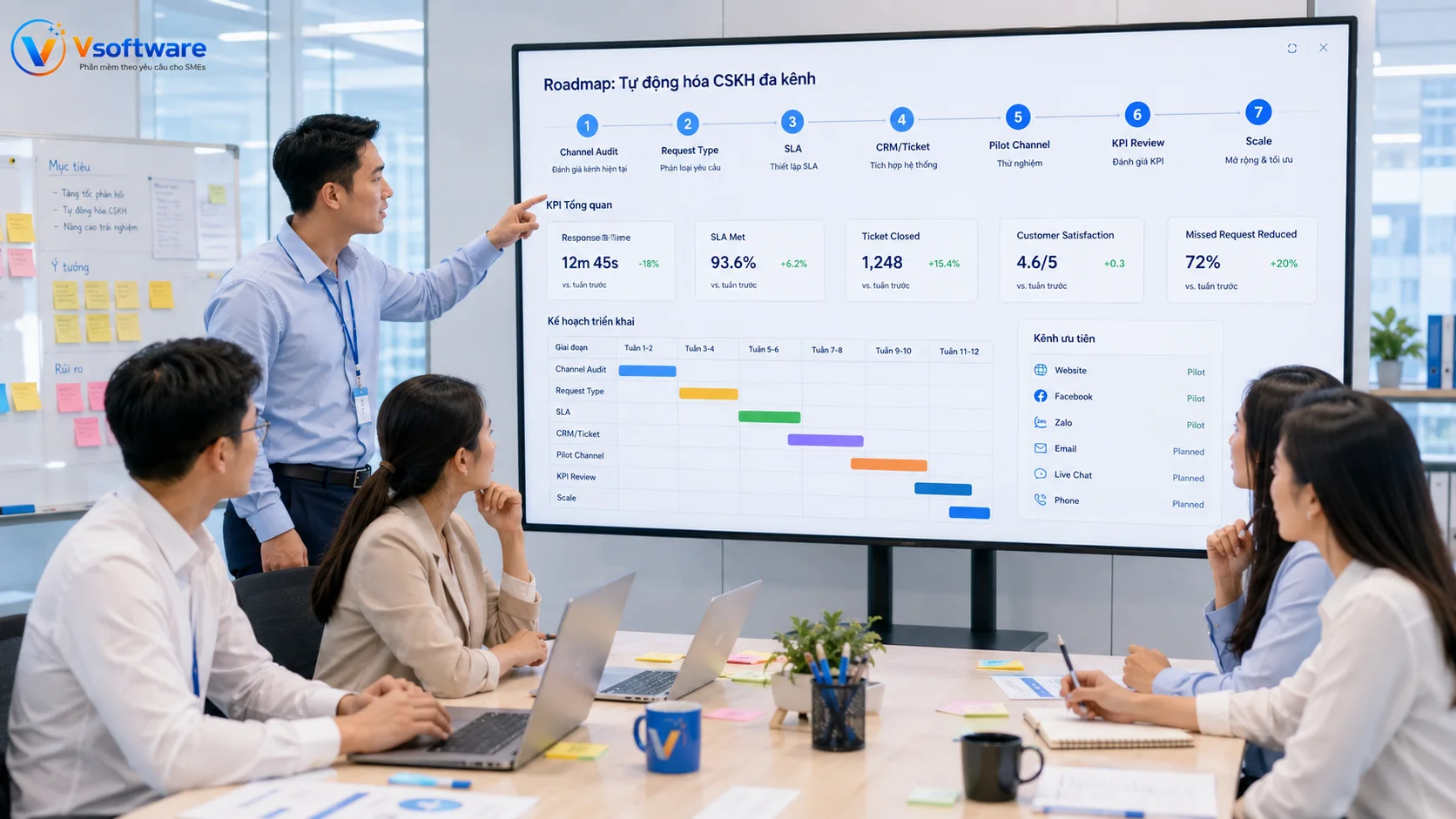 Lộ trình tự động hóa chăm sóc khách hàng đa kênh từ audit kênh đến mở rộng theo KPI