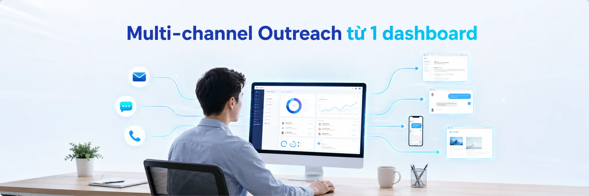Multi-channel Outreach từ 1 dashboard