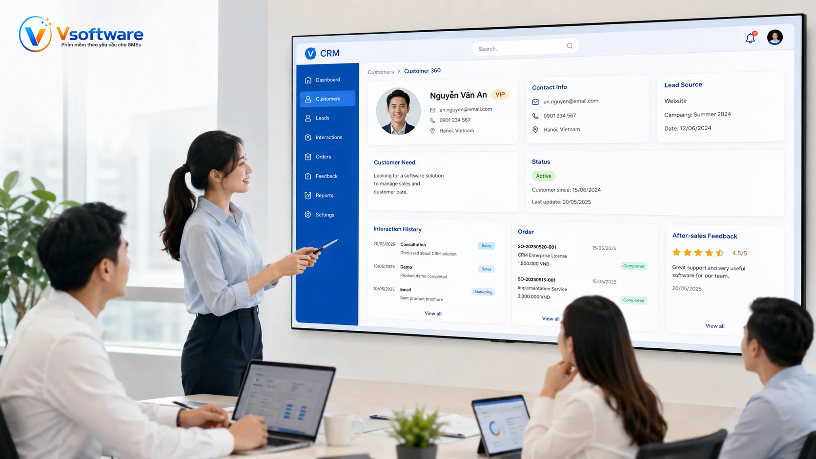 Hồ sơ khách hàng tập trung trong CRM