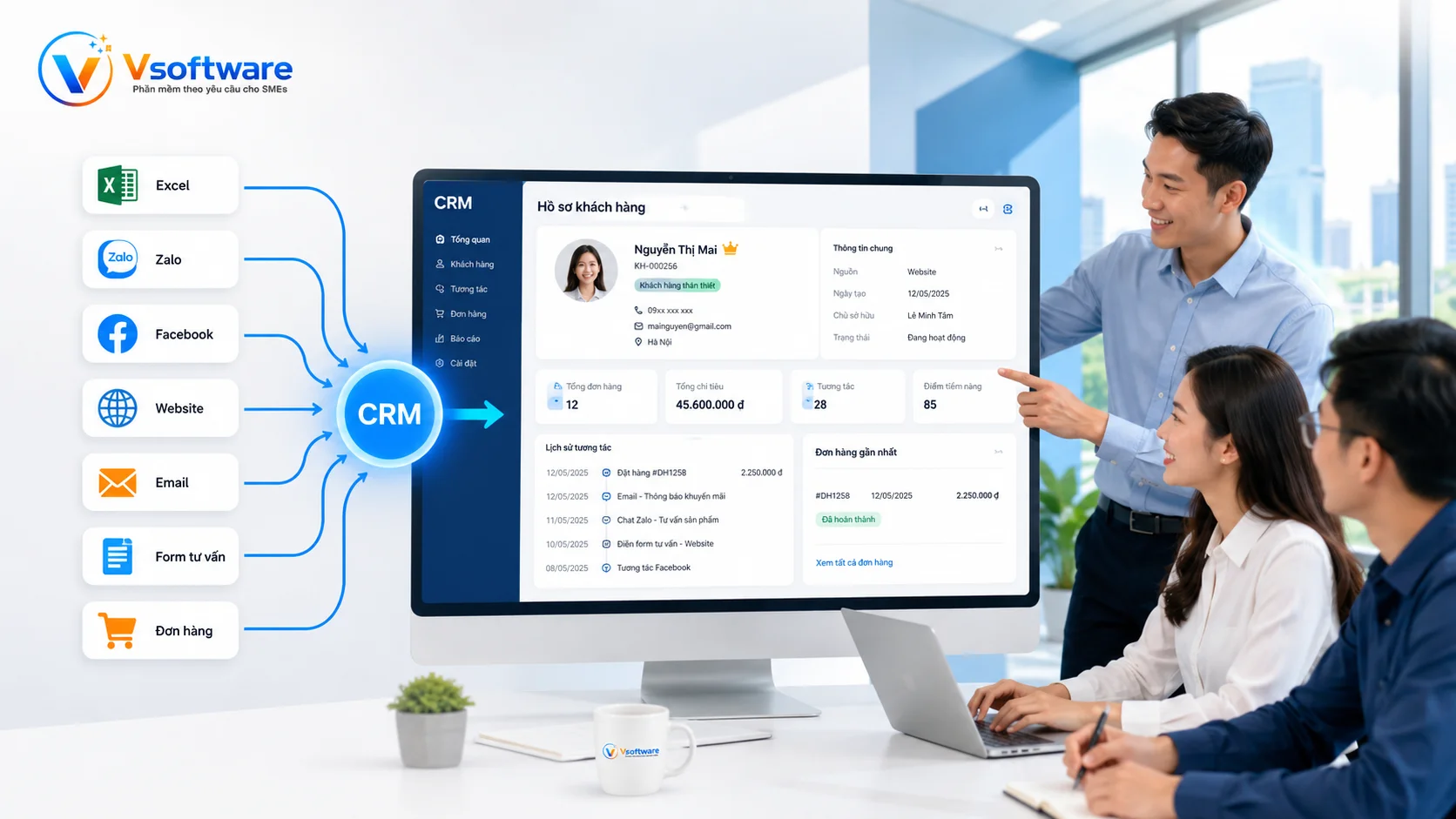 Quản lý dữ liệu khách hàng bằng CRM
