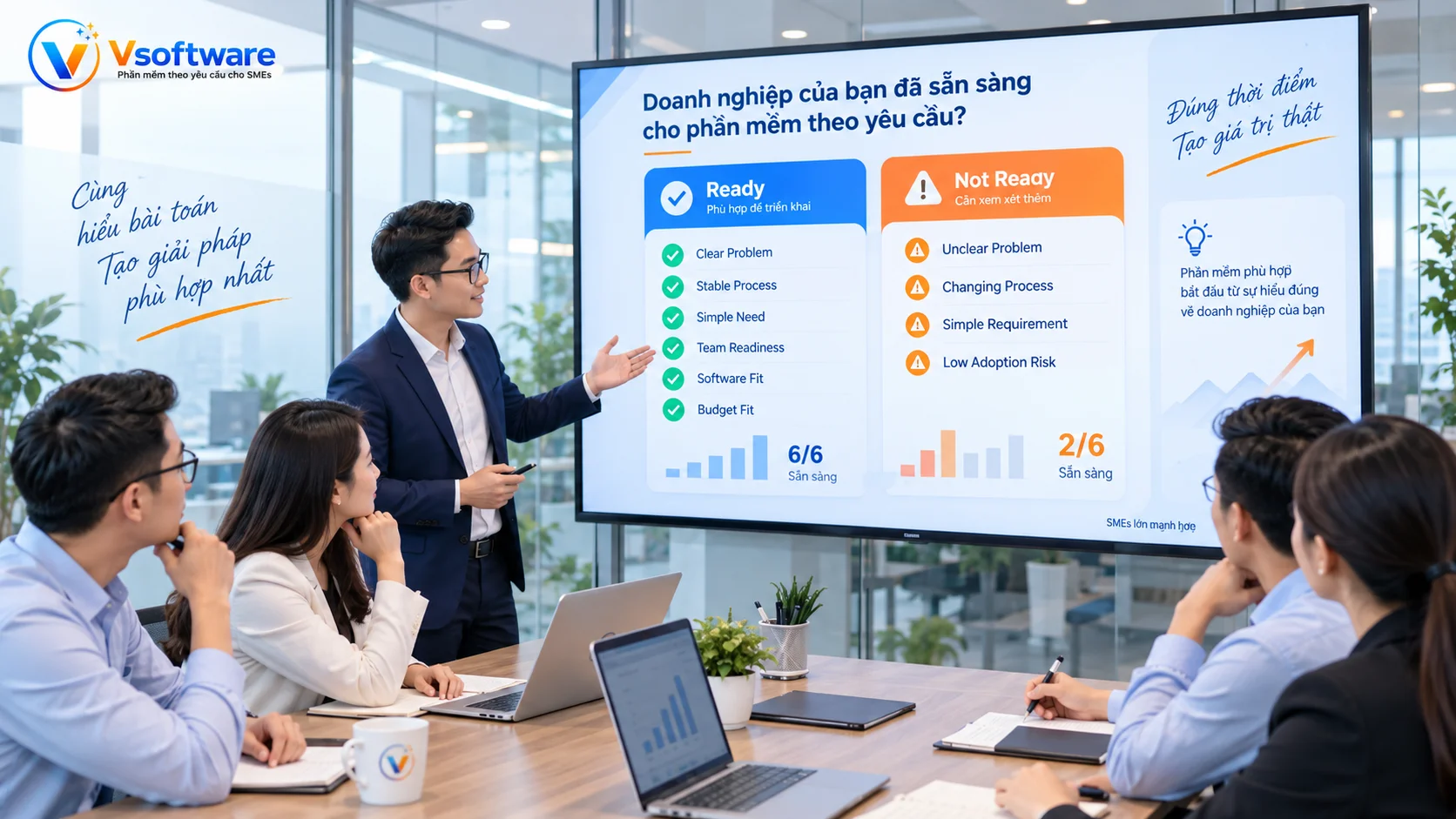 Khi nào chưa nên làm phần mềm theo yêu cầu nếu bài toán chưa rõ quy trình chưa ổn định hoặc nhu cầu còn đơn giản