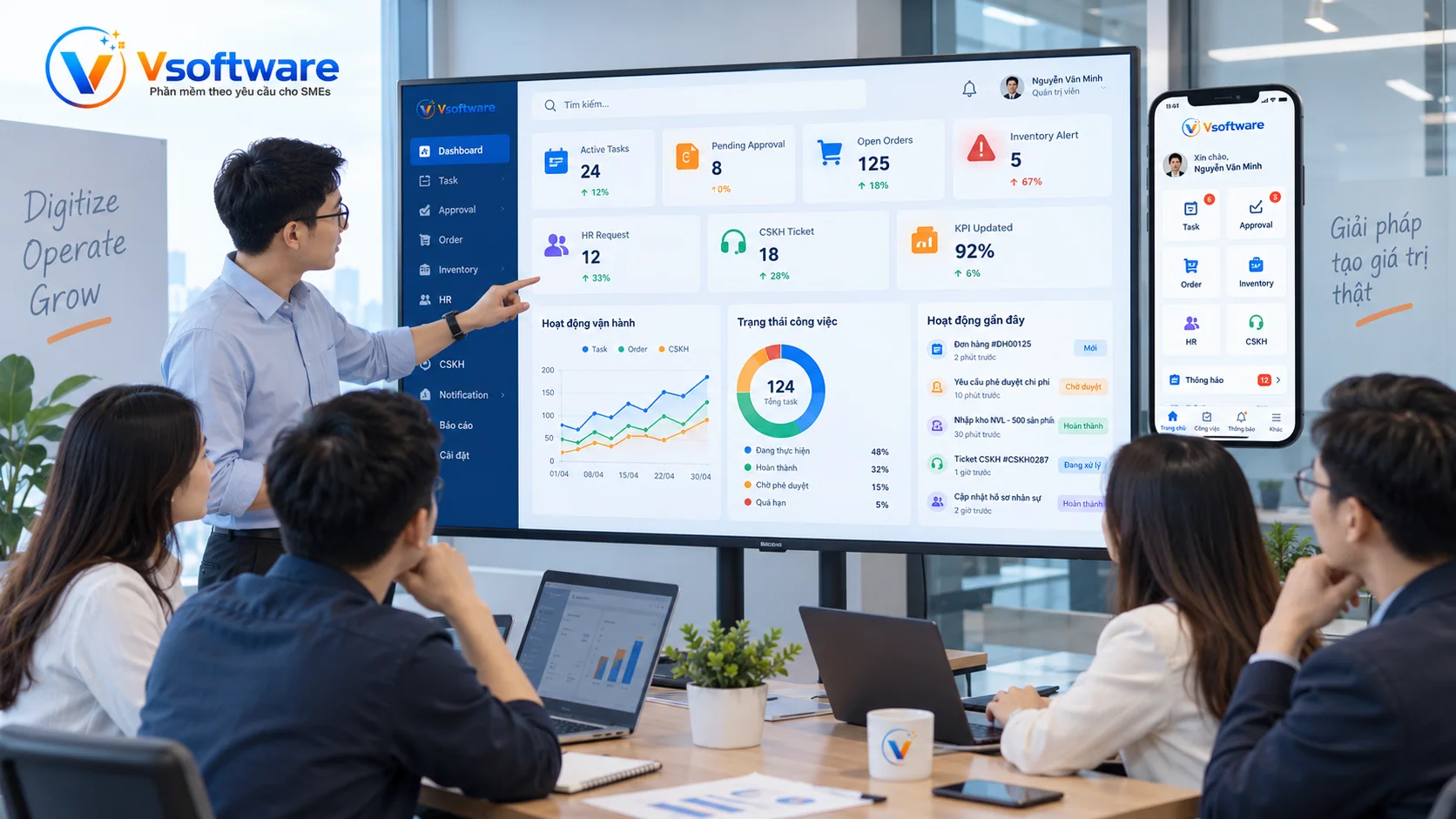App doanh nghiệp giúp quản lý vận hành thế nào?
